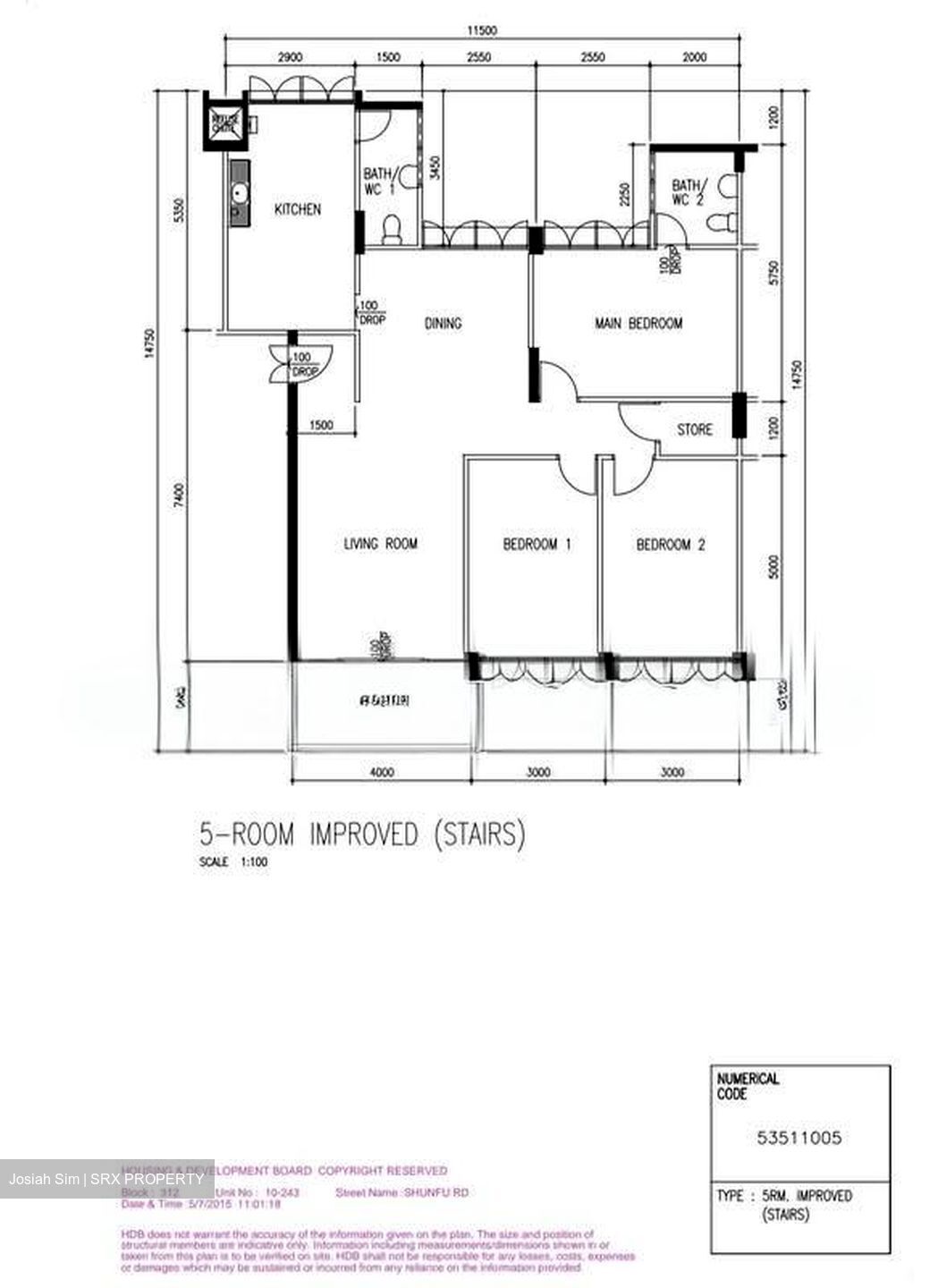 Blk 312 Shunfu Gardens (Bishan), HDB 5 Rooms #566655251